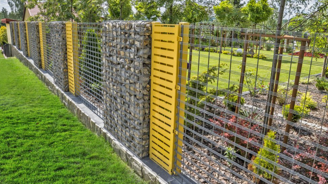 clôtures gabions pour le paysage et l'architecture d'extérieur www.slotdesign.fr 