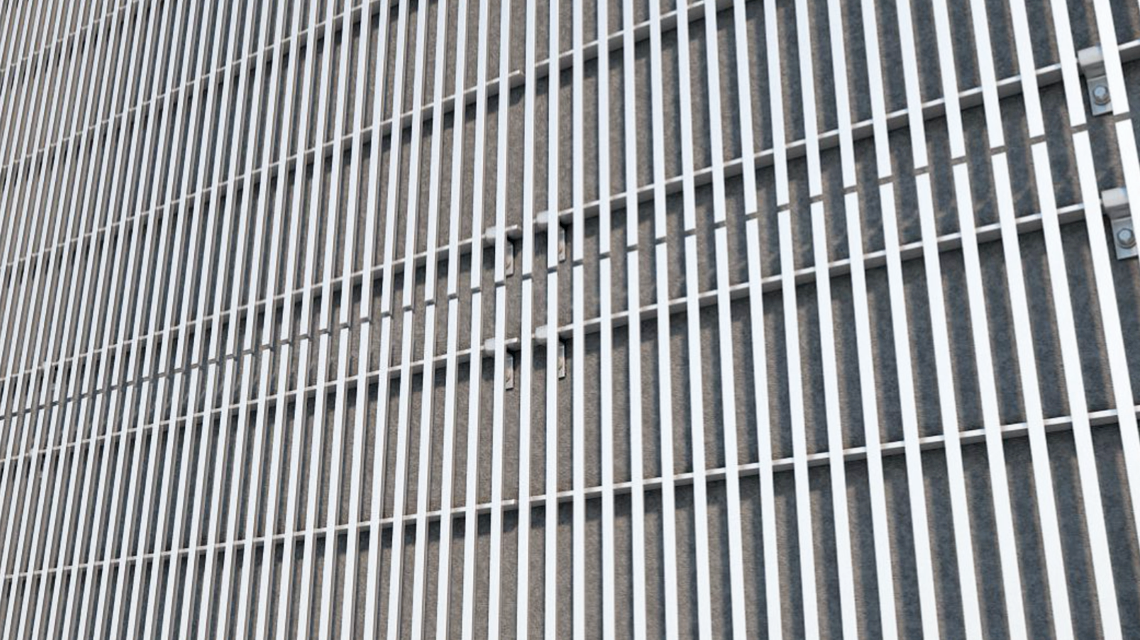 Fixation SLOT façade architecturale métallique www.slotdesign.fr